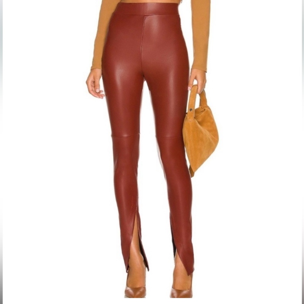 Alix NYC Carlisle Faux Leather Split Hem Pant